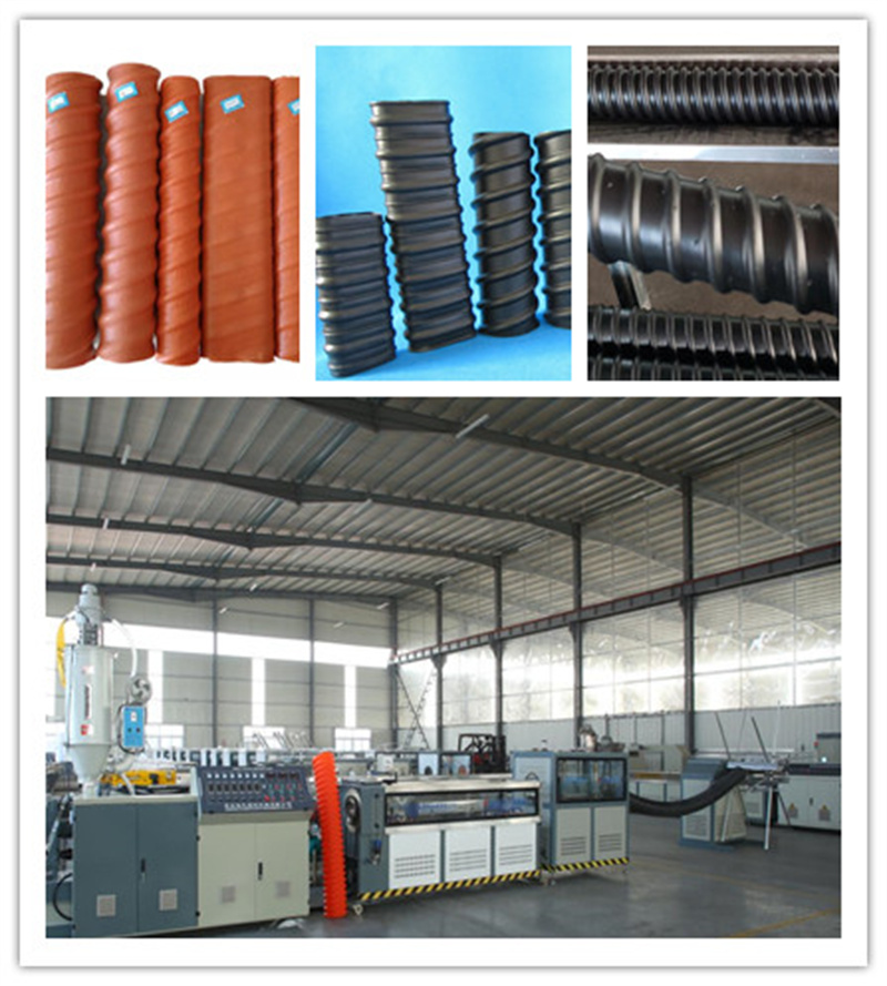 HDPE Spiral pipe extrusion line.